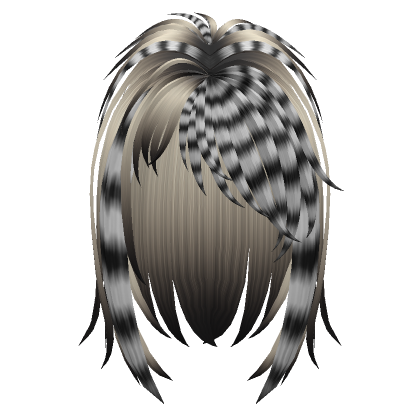 Black Blonde Emo Scene Raccoon Straight Hair Roblox