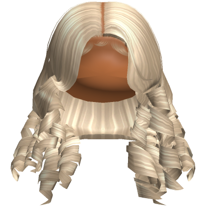 Long Curly Middle Part Blonde Roblox