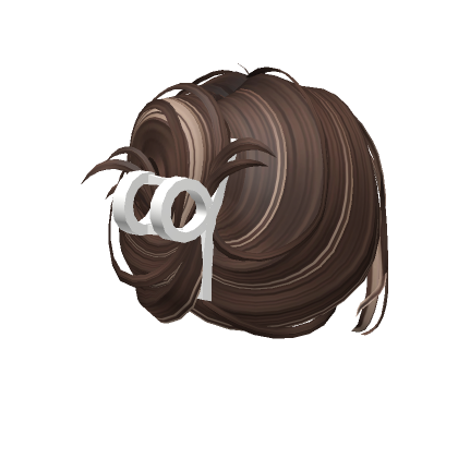 Two Tone Clipped Messy Hair Bun Brown Blonde Roblox