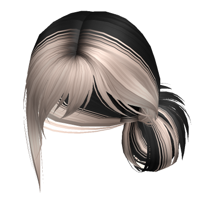 Two Tone Grunge Side Bun In Black Blonde Roblox