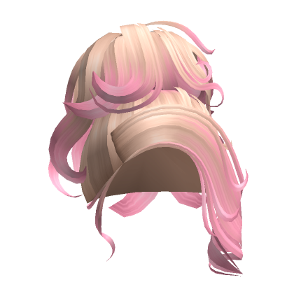 Blonde Pink Loose High Bun Roblox