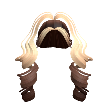 Brown To Blonde Curly Pigtails Roblox