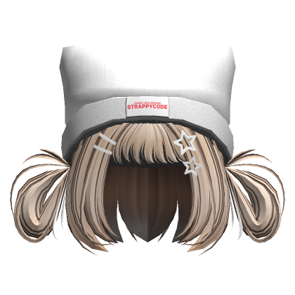 Y K Short Bob Hair W Winter Beanie Brown Blonde Roblox