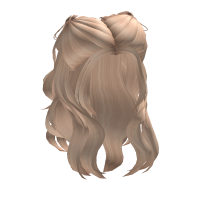 Half Up Half Down Wavy Pigtails In Blonde Roblox