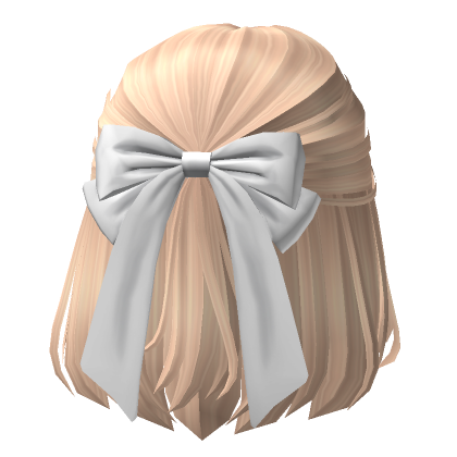 Soft Short Half Up Hair W Bow Blonde Roblox