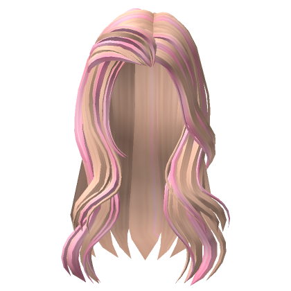 Blonde W Pink Mermaid Swept Hair Roblox