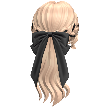 Low Braided Bow Ponytail Blonde Roblox
