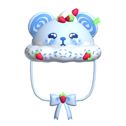 Cute Blue Kawaii Strawberry Bear Beret Roblox Item Rolimon S