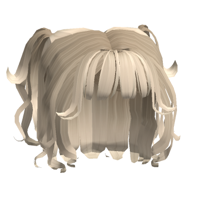 Blonde Cute Wave Curled Mini Pigtails W Bangs Roblox