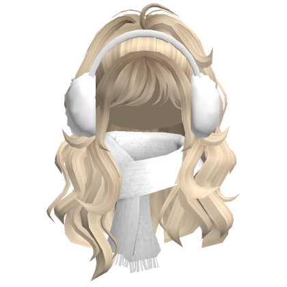Cozy Ponytail W Earmuffs Hat Hair In Blonde Roblox