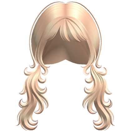 Curly Messy Pigtails Blonde Roblox