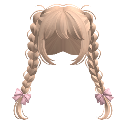High Braided Pigtails Blonde Roblox