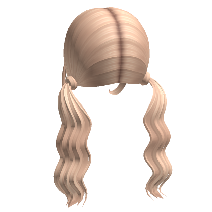 Low Wavy Preppy Pigtails In Blonde Roblox