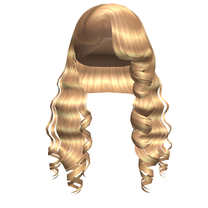 Chic Curled Side Part In Blonde Roblox
