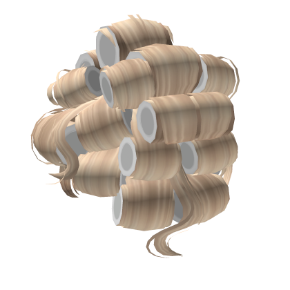 Huge Curlers Hairstyle In Blonde White Roblox