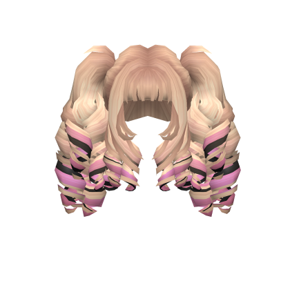 Lush Gyaru Curls In Blonde Black Pink Streaks Roblox
