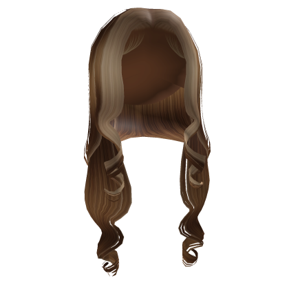 Middle Part W Curled Ends Brown And Blonde Roblox