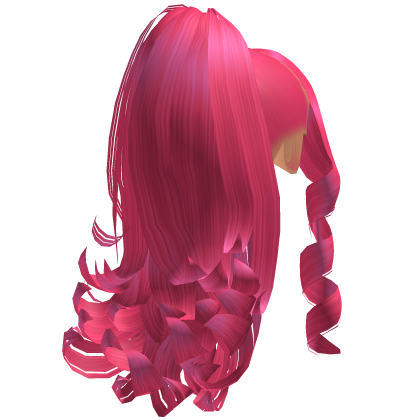 Curly Layered Ponytail Hot Pink Roblox