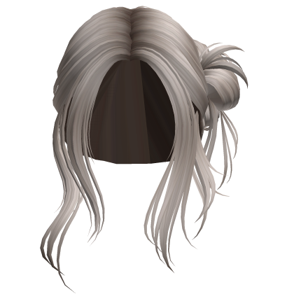 Tropical Summer Messy Bun Hair Ash Blonde Roblox