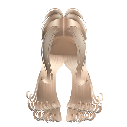 Spiky Half Up W Layered Curls Blonde Roblox