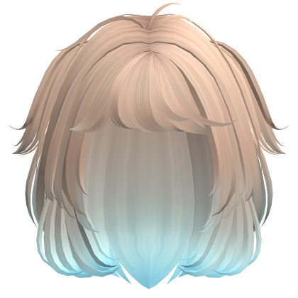 Short Layered Anime Hair W Bangs Blonde Blue Roblox