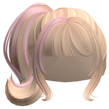 Gyaru Side Ponytail In Raccoon Blonde And Pink Roblox