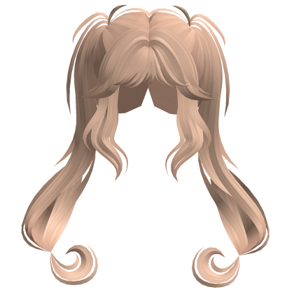 Magic Girl Fluffy Curly Pigtails Hair In Blonde Roblox