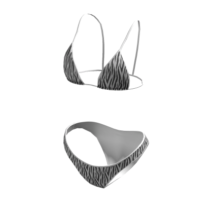 Bikini Zebra White Swimsuit Hawaiian String Tied Roblox