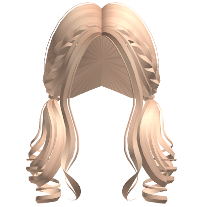 Preppy Braided Curly Low Pigtails In Blonde Roblox