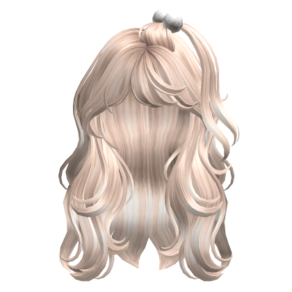 Cabelo Ondulado Bonito Pom Poms Platinum Blonde Roblox