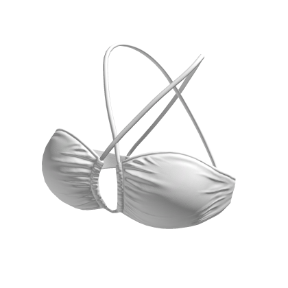 Top De Bikini Blanco Urban Summer Halter String Atado Roblox