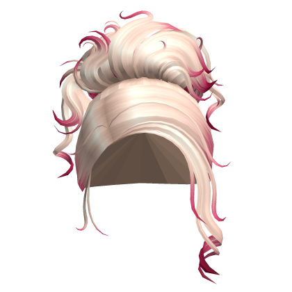 Blonde Pink Ombre Messy Bun Roblox