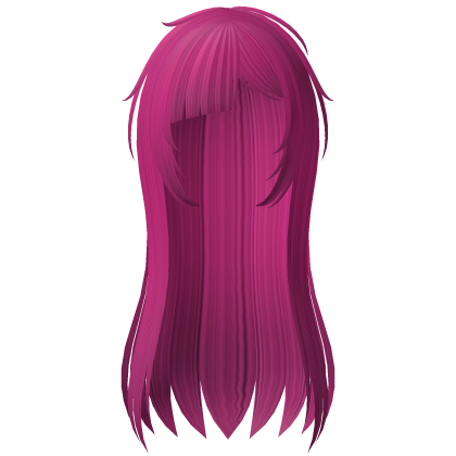 Cute Messy Emo Wispy Sweet Long Hair Hot Pink Roblox