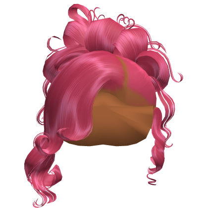 Gorgeous Curly Bun Hot Pink Roblox