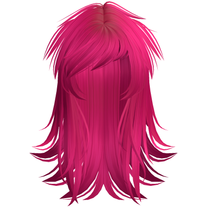 Emo Long Wispy Vkei Scene Wolfcut Hot Pink Roblox