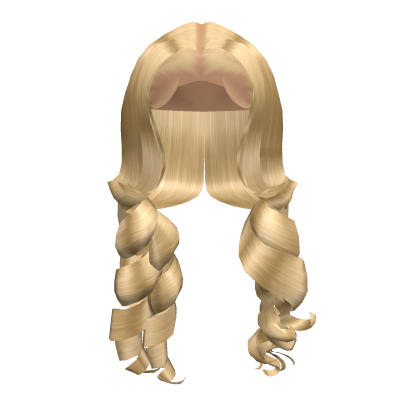 Middle Part Curly Blowout Blonde Roblox