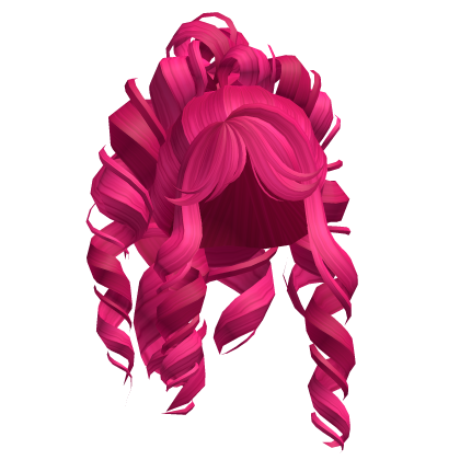 Gyaru Curly Fluffy Ponytail Hot Pink Roblox