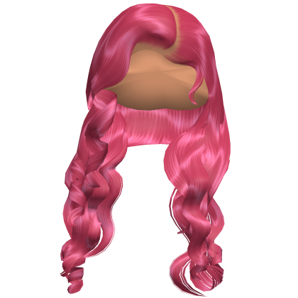 Wispy Curly Lush Side Part Hot Pink Roblox
