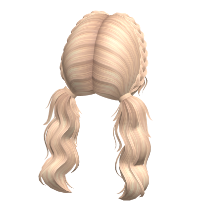 Preppy Braided Messy Pigtails Blonde Roblox