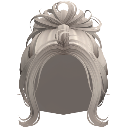 Ash Blonde Messy High Bun Bangs Hair Roblox