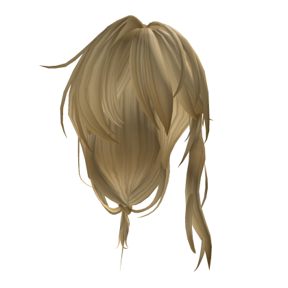 Long Tied Blonde Hair W Low Braid Roblox