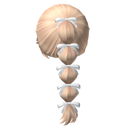 Soft Bubble Braid Ponytail W Bows Blonde Roblox