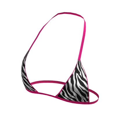 Y K Tied String Bikini Top In Pink Zebra Print Roblox Item Rolimon S