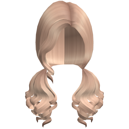 Blonde Curly Pigtails Roblox