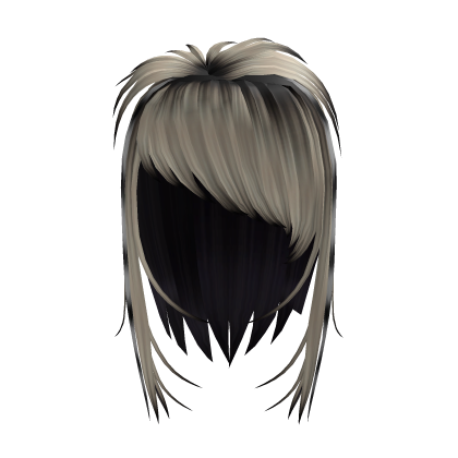 Blonde Black Straight Messy Raccoon Hair Roblox