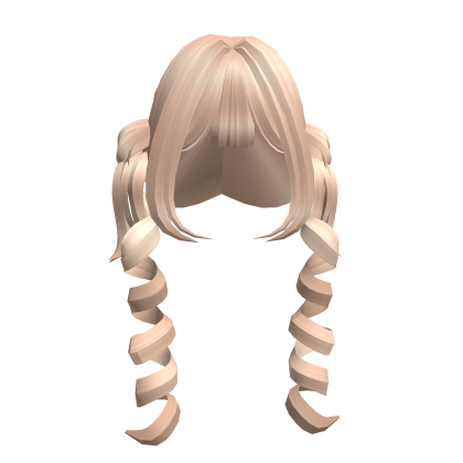 Long Front Curled Pigtails In Blonde Roblox