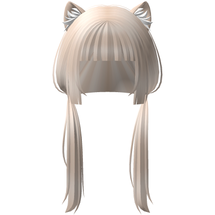 ୨୧ cutecore anime pigtails w cat ears blonde Roblox