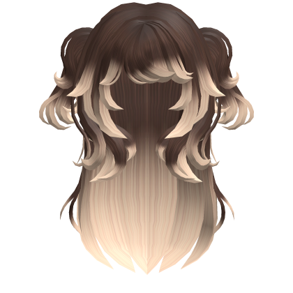 Soft Fluffy Anime Half Up Pigtails Brown To Blonde Roblox