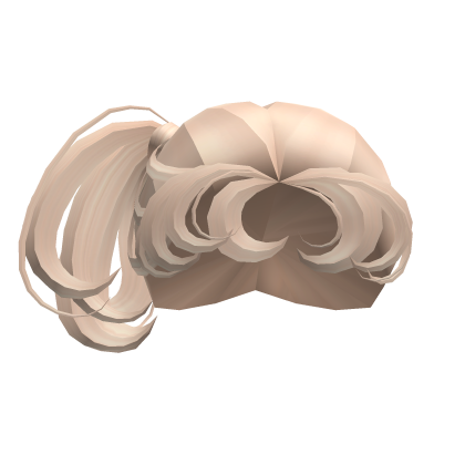 Blonde Side Ponytail W Curly Bangs Roblox