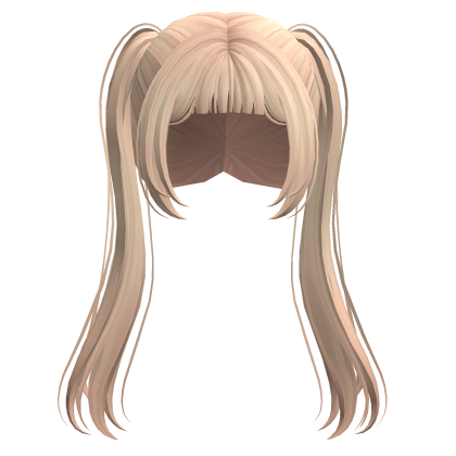 Blonde Soft Long Straight Pigtails Roblox